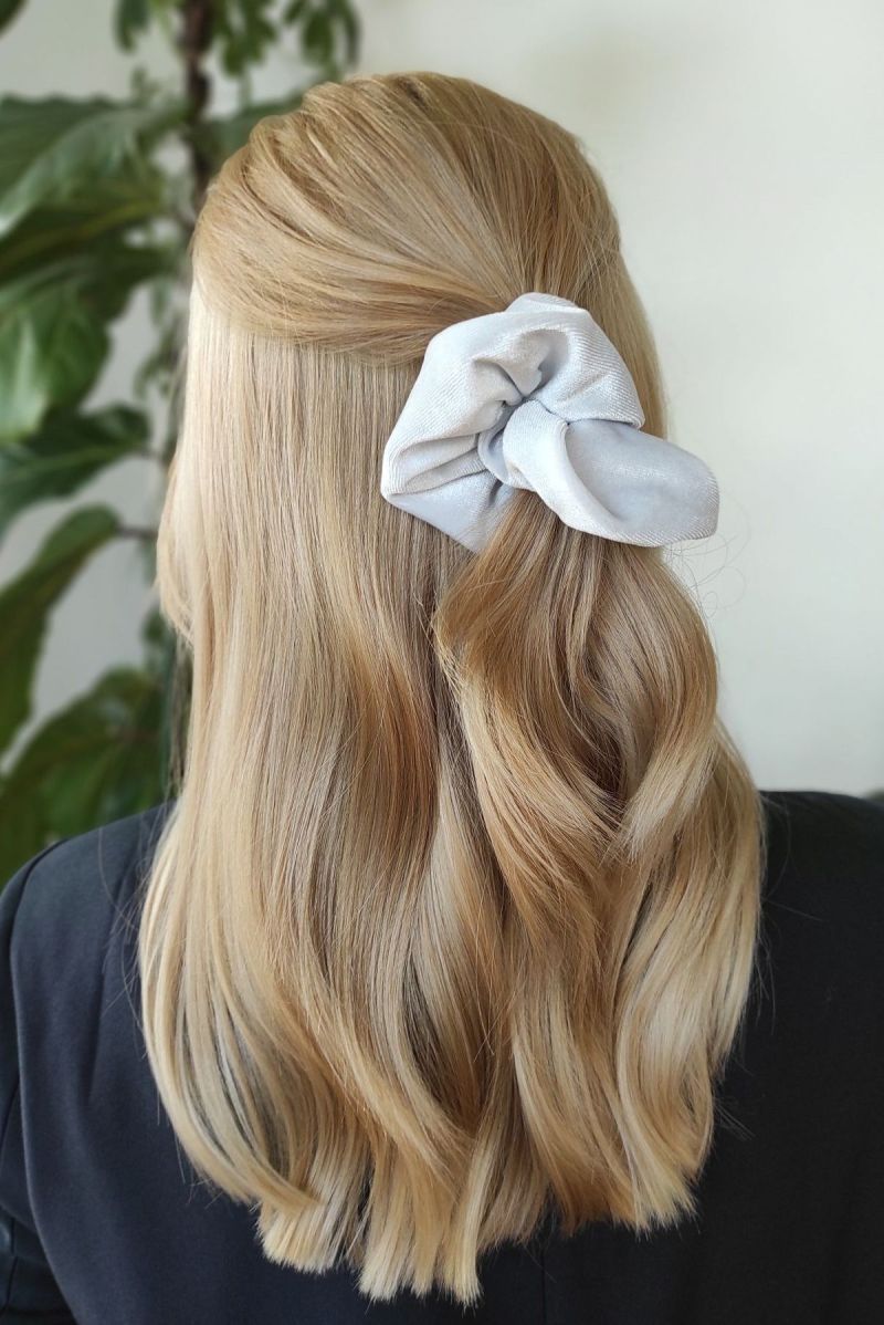 SISTU x OLEKSY Gumka do włosów szary welur