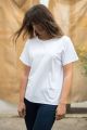 T-shirt biały vintage z bawełny organicznej