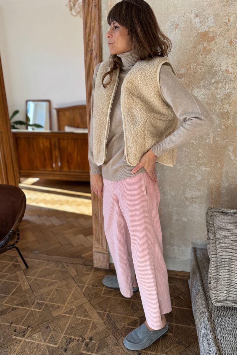 Wełniana kamizelka beżowa