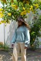 Bluza oversize pastelowa szałwia